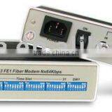 Single FE1 (N*64K) Optic Fiber Modem