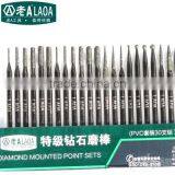 LAOA30pcs Set 3mm Free Shipping Diamond Grinding Tools Emerald Jade Carving Tools Rod Mill thumbnail-1