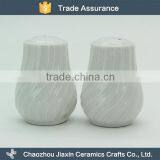 Wholesale Classy Modern Design White Ceramic Salt and Pepper Shakers thumbnail-1