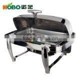 Stainless Steel High Quality Buffet Hot Food Server /roll Top Chafer With Foldable Stand thumbnail-1