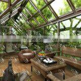 Luxurious Triangle Roof Aluminum Alloy Sun Room/glass House/greenhouse More Change thumbnail-2