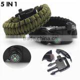 outdoor survival bracelet kit team logo sport survival bracelet