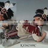 16inch Lifelike collection ceramic porcelain doll faces Indian doll