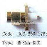 Reverse Polarity SMA, Male Body With Female Pin Flange Mount Micro-strip Connector