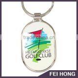High Quality Unique Design Shape Golf Club Printing Metal Keychain Holder