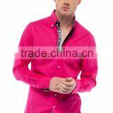 Stylish Casual Slim Fit Pink Shirts for Men thumbnail-1
