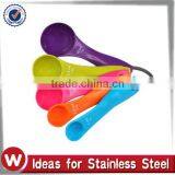 Kitchen Classic Plastic Color Decorative Measuring Spoons Set Contains Teaspoons Tablespoons, Set of 5