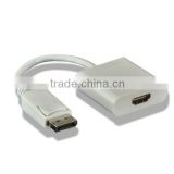 white display port to HDMI adapter DP to HDMI cable