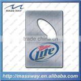 Custom Brushed Stainless Steel Credit Card Bottle Opener Quality Choice