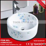 China Alibaba Decorative Laboratory Ivory Color Flower Wash Basin