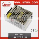 15W Mini Size AC to DC Single Output LED Power Supply(AS-15-12)