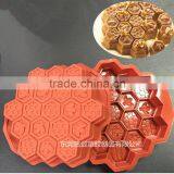 Food Certification Bee Honeycomb Hut Re-useable Silicone Cake Mold Muffin Cupcake Chocolate Mold Cake Pan thumbnail-1