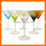 Hand Blown Colored Martini Glass,cocktail Glass.drinking Glass thumbnail-1