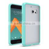 C&T Hybrid Ultra Slim Shockproof Bumper With Clear Back Panel Cover Case for HTC 10