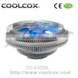 COOLCOX CPU COOLER CC-EX20A for Intel LGA 1156/1155/1151/1150/775 & AMD FM2/FM1/AM3+/AM2/AM2+,aluminium fins