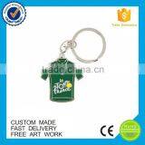 Custom Zinc Alloy Engrave T-shirt Shape Metal Keychain