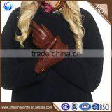 Custom made fashion women goatskin leather touch gloves