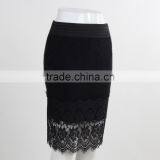 F5S43022 New Arrival Women Elastic Waistband Eyelash Lace Hem Skirts thumbnail-2