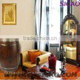 Hot Sale Refrigerated Wine Barrel Cooler, Unique OAK Wood Furniture With OEM Color LOGO thumbnail-1