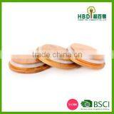 High Quality Bamboo Lid for Candle Jar With Silicone Ring Wholesale thumbnail-3
