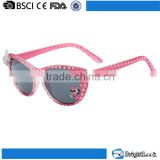 Vogue style paper transfer cateye frame sunglasses for cute girls