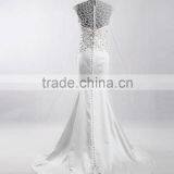 RSW907 Detachable Illustion Neckline Sexy Strapless See-Through Embroidery Designs For Mermaid Wedding Dress thumbnail-6