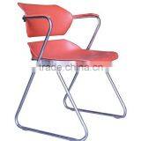 Vintage Composite Plastic and Chromed Stainless Steel Arm Chair-Stackable thumbnail-1
