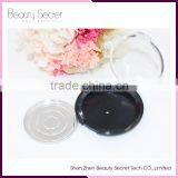Empty Shiny Black Mineral/Mirrored Makeup Powder Compact W/Pan - 57 mm thumbnail-5