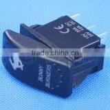 1 Lens 4 Pins ON-OFF Waterproof Rocker Switch With Two Red Lights thumbnail-2