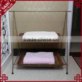 High Quality Metal Craft & Rattan Woven Home or Hotel Bathroom Towel Rack thumbnail-2