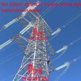 MEGATRO 220kV 2E6 SJ1 Double Circuit Light Angle Tension Transmission Tower thumbnail-1