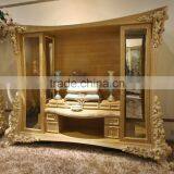 Luxury French Neoclassical Roze Wooden Carving Round Dining Table For 4 People/ European Palace Elegant Dining Room Furniture thumbnail-6