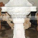 Flower Carved Natural Stone Wash Basin thumbnail-1