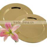 Gold Charger Plate/ Gold Show Plate/ Gold Wedding Table Plate thumbnail-1