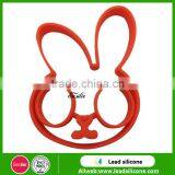 Kitchen Tool Lovely Rabbit Shape Silicone Fried Egg Ring , Silicone Fried Egg Mold thumbnail-2