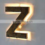 Antique LED Lighted Metal Letter With Projection Light Shadow thumbnail-4