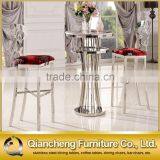 Silver Color Stainless Steel Bar Stool High Chair for Sale thumbnail-3
