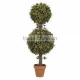 6ft Artificial Green Boxwood Spiral Potted Topiary Trees thumbnail-3