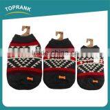 Classical Winter Small Black Geometric Patterned Knitting Sleeveless Dog Pet Sweater thumbnail-2