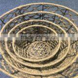 Set 3 Hot Sales Decorative Eco-friendly Recycled Woven Natural Basket Cheap Wholesale Hemp Rope Basket thumbnail-4