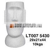 Vietnam White Terrazzo Head Man Statue thumbnail-1