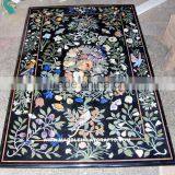 Black Marble Inlay Table Top, Inlay Marble Table Top thumbnail-1