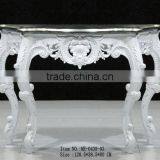 French Style Living Room Furniture Console Desk With Marble Top thumbnail-6
