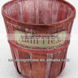 RED WASH ROUND FARM FRESH BAMBOO CHIP BASKET thumbnail-1