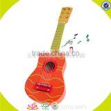 Wholesale Toy Musical Instrument Wooden Toddler Guitar Lovely Pink Wooden Toddler Guitar W07H021 thumbnail-3