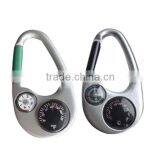 Metal Compass Carabiner With Thermometer LS Eplus