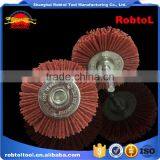 75mm Circular Abrasive Hex Shank Nylon Filament Wheel Shaft Mounted Spindle Deburring Rust Crimped Twist Knot Bowl Non Spark thumbnail-6