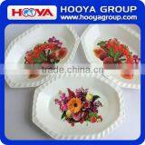 Plastic Dinner Candy Fruit Food Plate /tray With Gloden Rim thumbnail-1