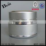 10/15/30/50g Silver Aluminum Cream Jar Face Cream Aluminum Cream Jar With White Glass Inner Jar thumbnail-5