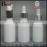 Cosmetic Packaging Essential Oil Fancy White Glass Dropper Bottle Different Size Silk Printing Glass Dropper Bottle Wholesale thumbnail-6